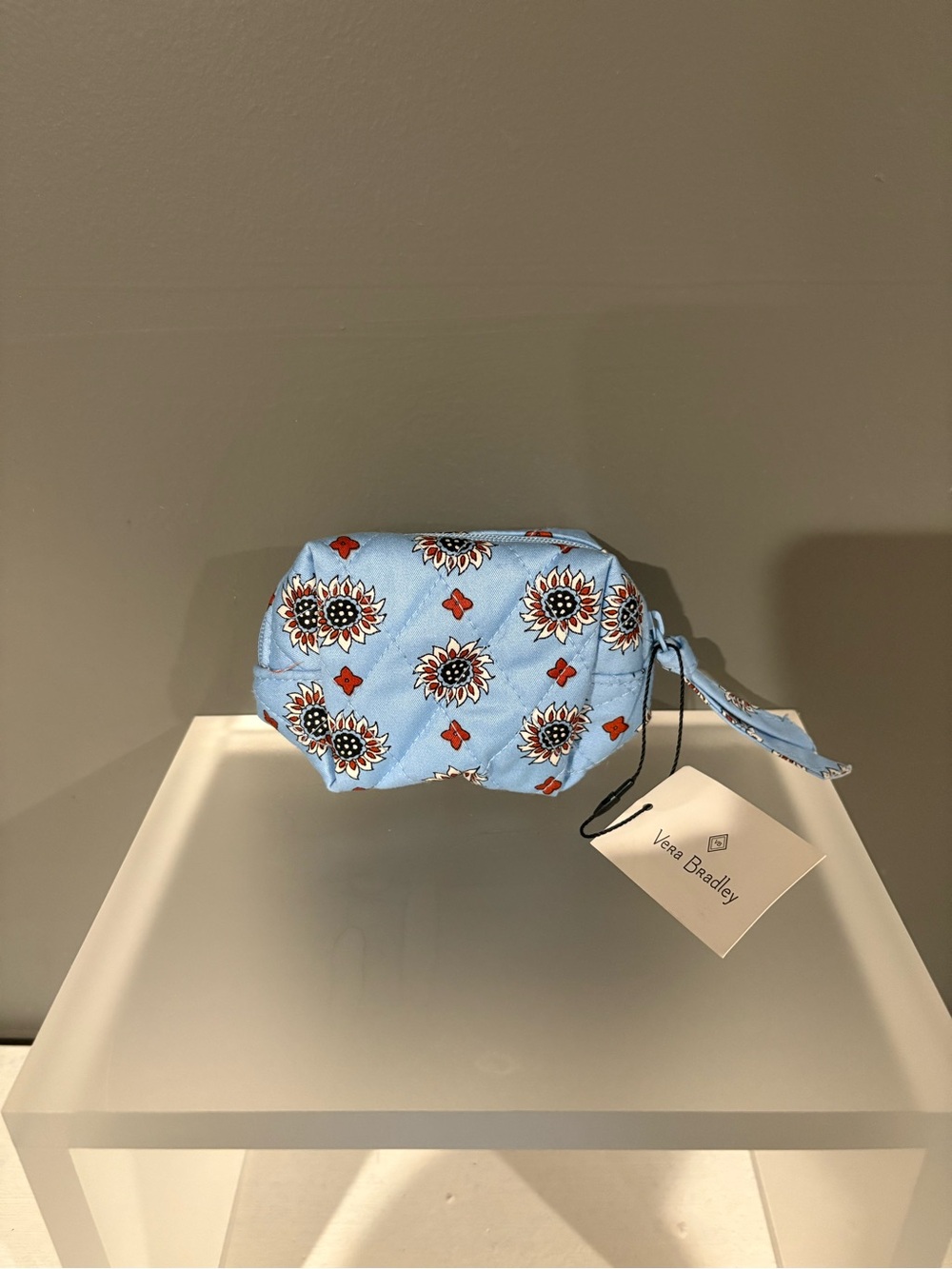 Vera Bradley Light Blue Floral Kids Wristlet